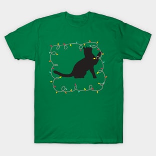 Christmas Lights Kitty T-Shirt